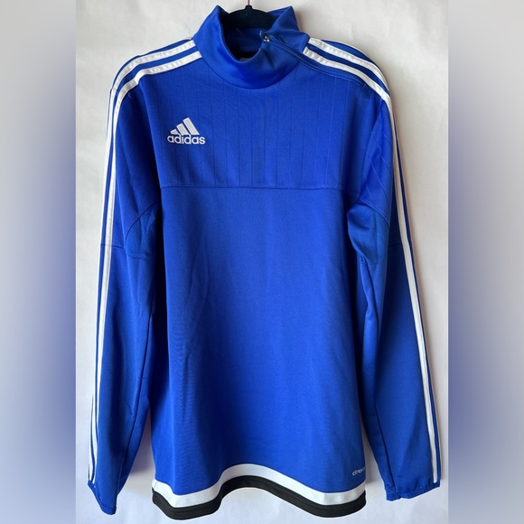 Adidas Tiro 15 Plain Quarter‎ Zip - Adult - Royal size Small - Picture 1 of 8